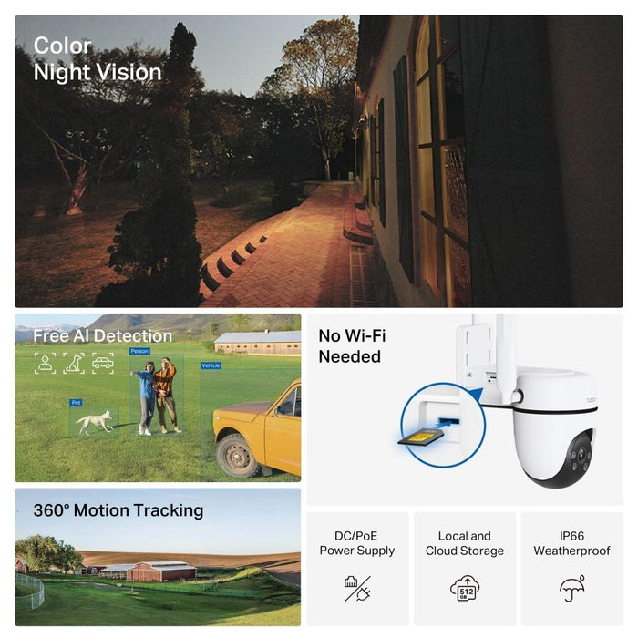 Outdoor security 4G LTE camera TP-Link Tapo C501 - 1080P Pan/Tilt