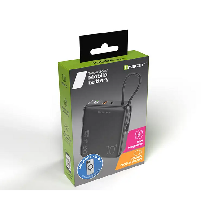 TRACER External Battery Scout 10000mAh - Преносими батерии<<<Батерии<<<Аксесоари<<<MediaTrade