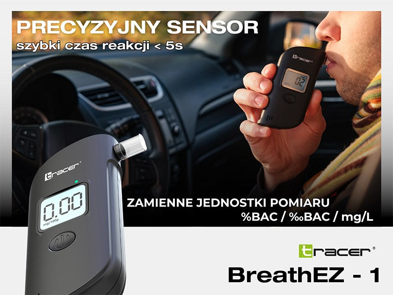 Tracer BreathEZ-1 Semiconductor Breathalyser, Black