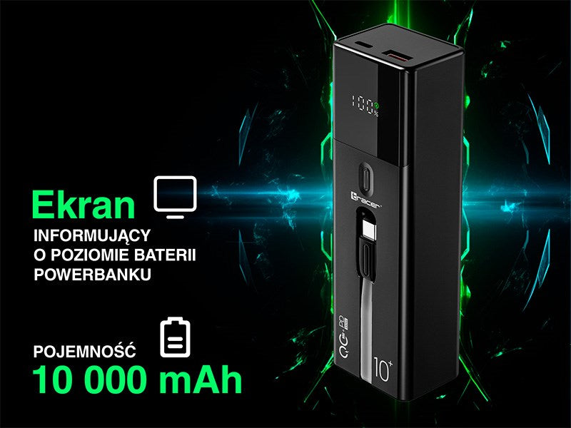 Tracer Quant 10000mAh 100W PD+QC, Black