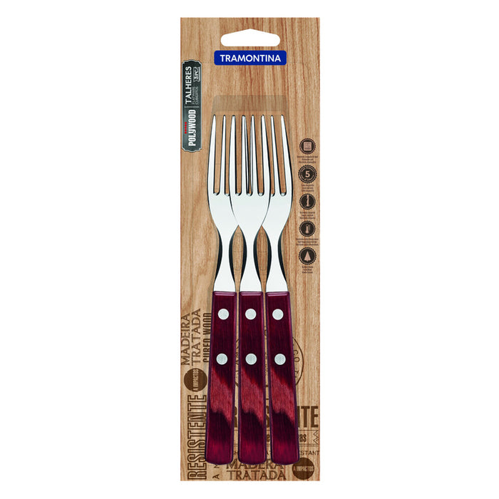 TRAMONTINA POLYWOOD 3-PIECE DINNER FORK