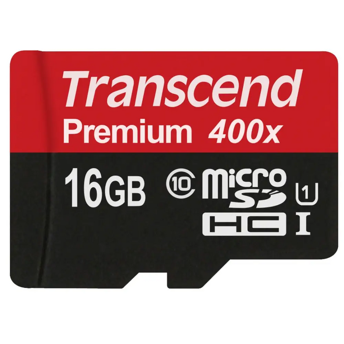 Transcend 16GB micro SDHC UHS-I Premium (with adapter Class 10) - Micro SD Cards with Adaptor<<<Transcend памети и