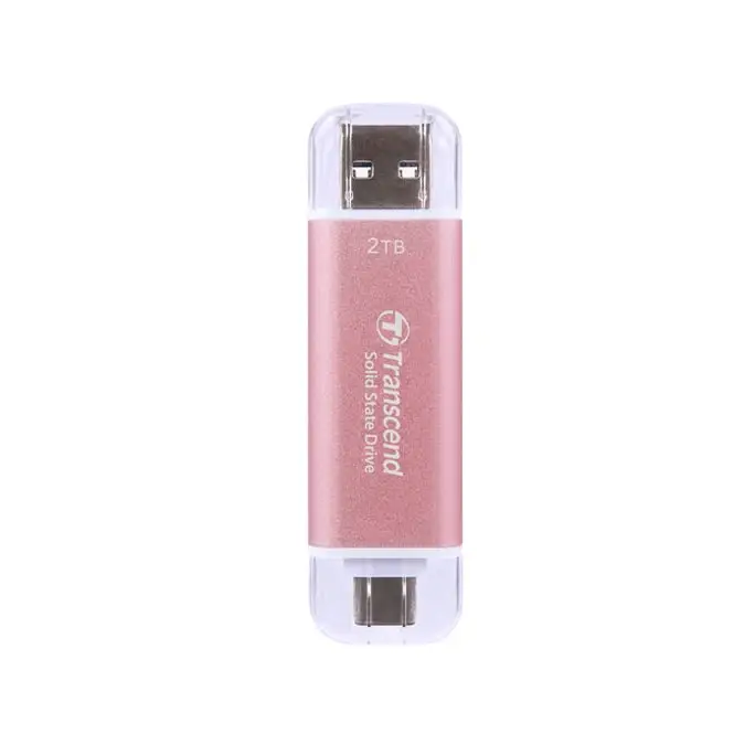 Transcend 2TB USB External SSD ESD310P USB 10Gbps Type C/ A Pink - SSD дискове<<<Transcend памети и