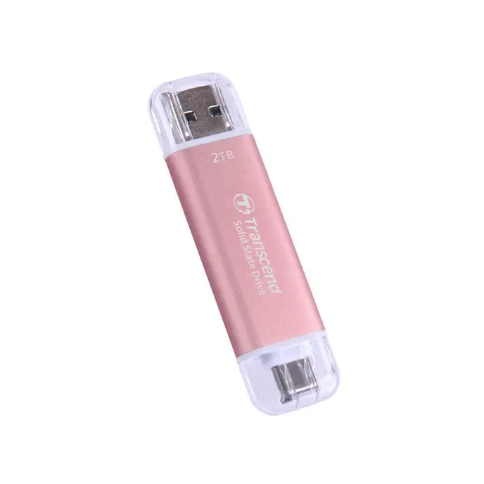 Transcend 2TB USB External SSD ESD310P USB 10Gbps Type C/ A Pink - SSD дискове<<<Transcend памети и