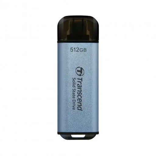 Transcend 512GB USB External SSD ESD300C USB 10Gbps Type C Sky Blue - SSD дискове<<<Transcend памети и