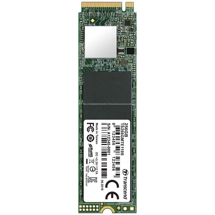 Transcend 256GB, M.2 2280, PCIe Gen3x4, 3D TLC, DRAM-less