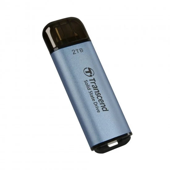 Transcend 2TB, USB External SSD, ESD300C, USB 10Gbps, Type C, Sky Blue