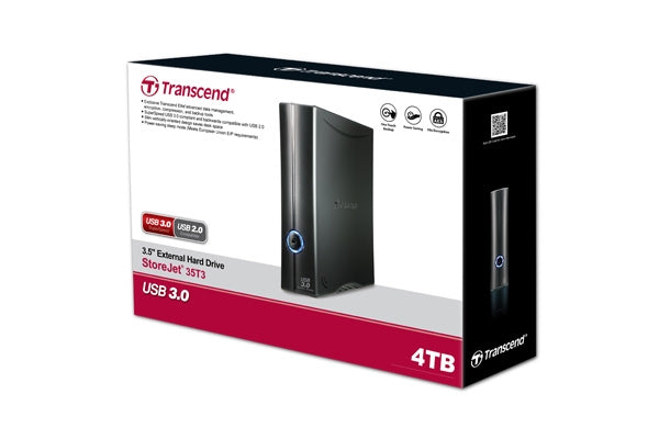 Transcend 4TB StoreJet 3.5" T3, Portable HDD, USB 3.1