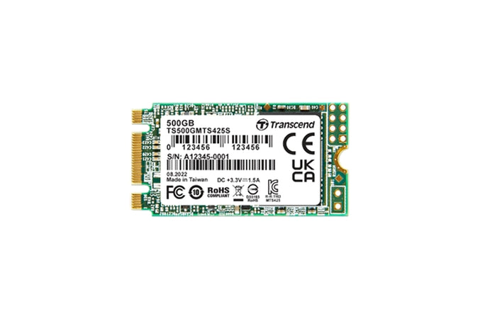Transcend 500GB, M.2 2242 SSD, SATA3 B+M Key, TLC