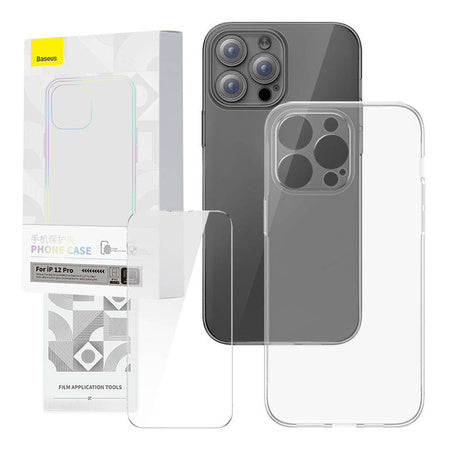 Transparent Case and Tempered Glass set Baseus Corning for iPhone 12 Pro - Protective cases