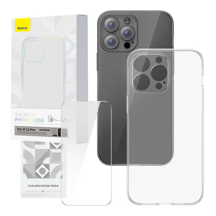 Transparent Case and Tempered Glass set Baseus Corning for iPhone 12 Pro - Protective cases