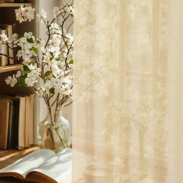 TRANSPARENT CURTAIN 145X270 CM VOILE BEIGE - Пердета<<<Корнизи щори и пердета<<<Мебели и интериор<<<Praktiker