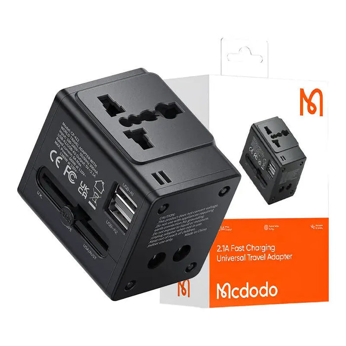 Travel Adapter McDodo CP-4120 2.1A Fast Charging - mains chargers<<<Chargers<<<GSM Accessories<<<InnproXML