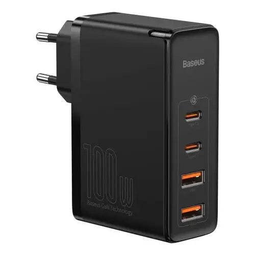 Travel Charger Baseus GaN2 Pro Quick 2x USB + 2x USB-C 100W EU (Black) - Travel