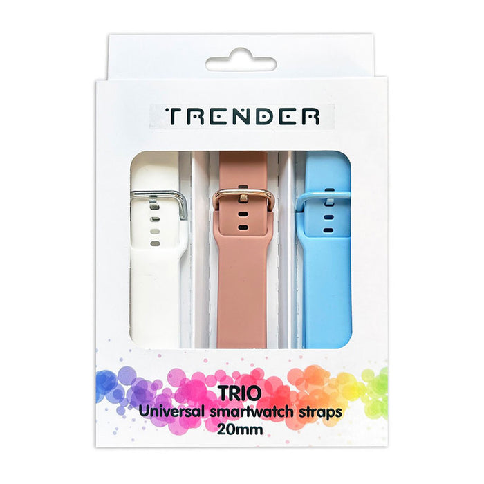 3 STRAPS TRENDER SPORT 20 mm WH/PK/BL