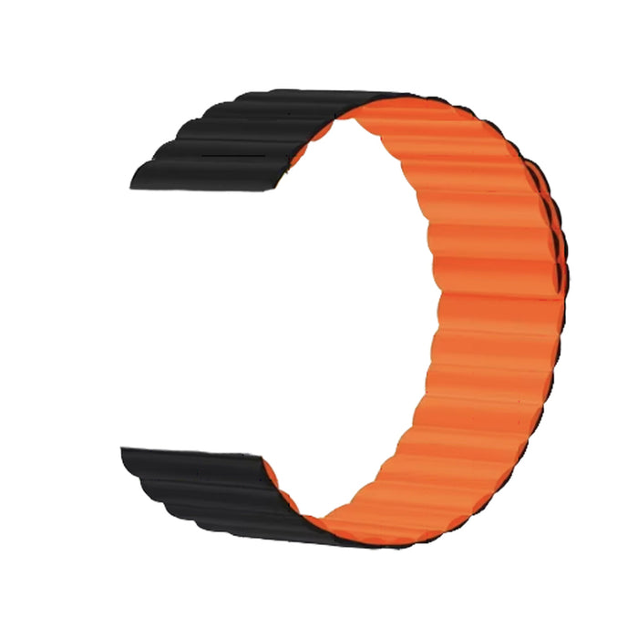 MAGNETIC STRAP WITH SILICONE COATING TRENDER TR-MS20BKOR 20 mm BLACK/ORANGE