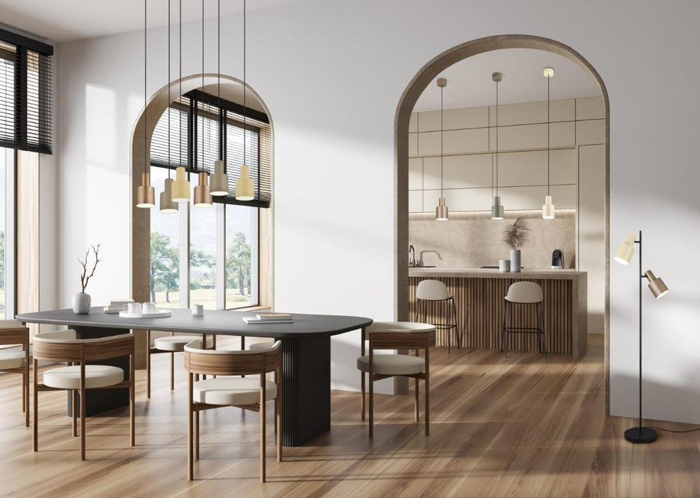 PENDEL AGUDO TRIO 1XE27 METAL BEIGE