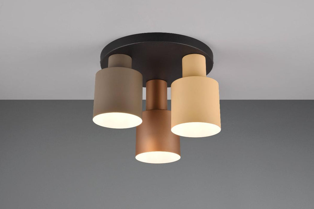 CEILING AGUDO TRIO 3X E27 METAL 3 COLORS