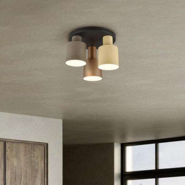CEILING AGUDO TRIO 3X E27 METAL 3 COLORS