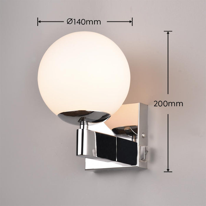 WALL APPLIQUE KULA 1XE14 CHROME IP44 TRIO