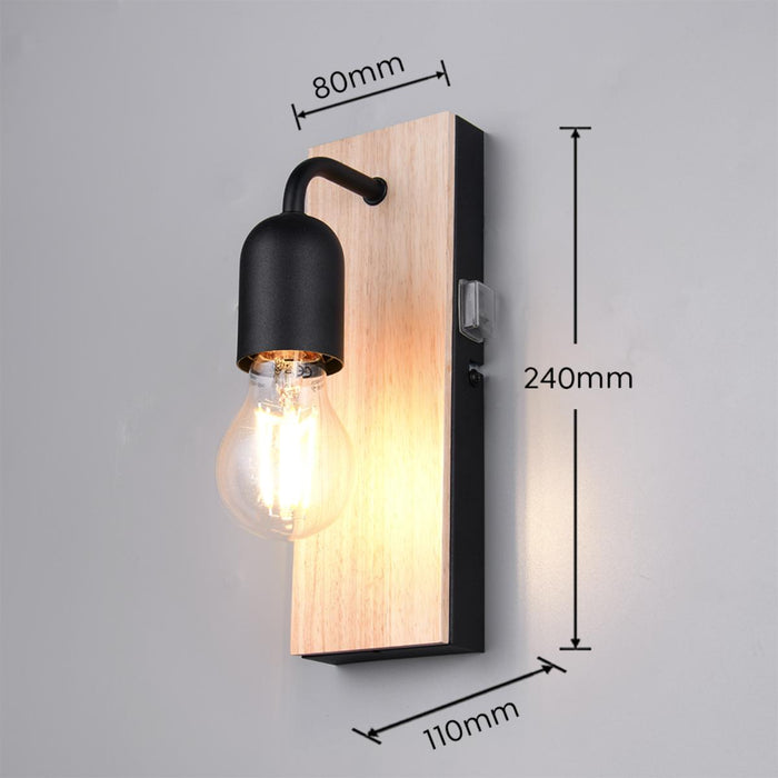 BATHROOM WALL LAMP ARTURO 1XE27 WOOD IP44