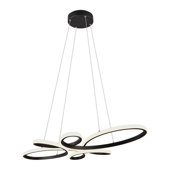 LED PENDANT 32W 3900LM 3000K BLACK TRIO FLY