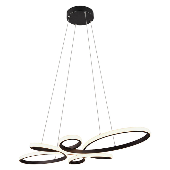 LED PENDANT 32W 3900LM 3000K BLACK TRIO FLY