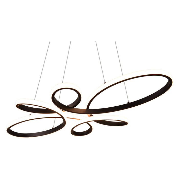 LED PENDANT 32W 3900LM 3000K BLACK TRIO FLY