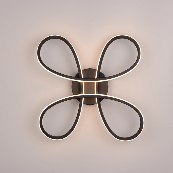 LED CEILING LIGHT 22W 2600LM 3000K BLACK TRIO FLY