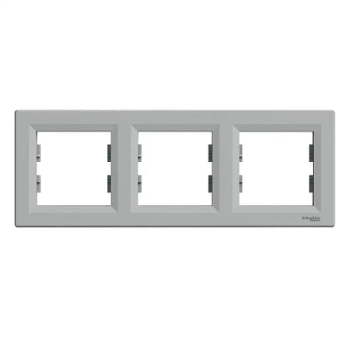 TRIPLE HORIZONTAL FRAME ALUMINUM SCHNEIDER ASFORA - Ключове и контакти<<<Електроматериали<<<Praktiker&&&Ключове и