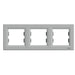 TRIPLE HORIZONTAL FRAME ALUMINUM SCHNEIDER ASFORA - Ключове и контакти<<<Електроматериали<<<Praktiker&&&Ключове и