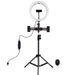 Tripod Mount Puluz with 26cm LED Ring Vlogging 1,1m PKT3070B - Ring lights<<<Photo studio<<<Photo