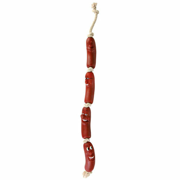 Dog toy Trixie Sausages on a Rope 75 cm Brown Stick Sausages