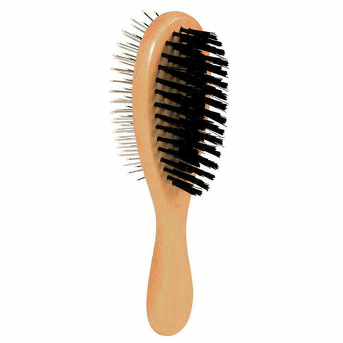 Dog Brush Trixie Brown Black Cat Double