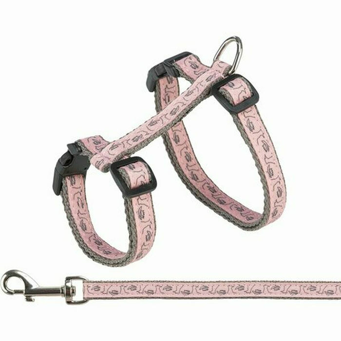 Cat Harness Trixie Grey Pink 27-45 cm