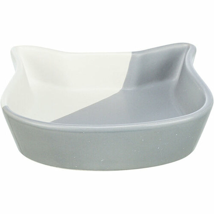 Cat Feeder Trixie White Grey Ceramic