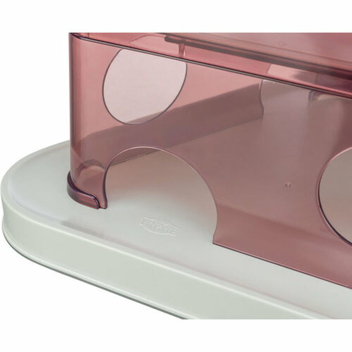 Cat toy Trixie Cheese Tower White Pink Natural rubber Plastic 32 x 32 x 32 cm