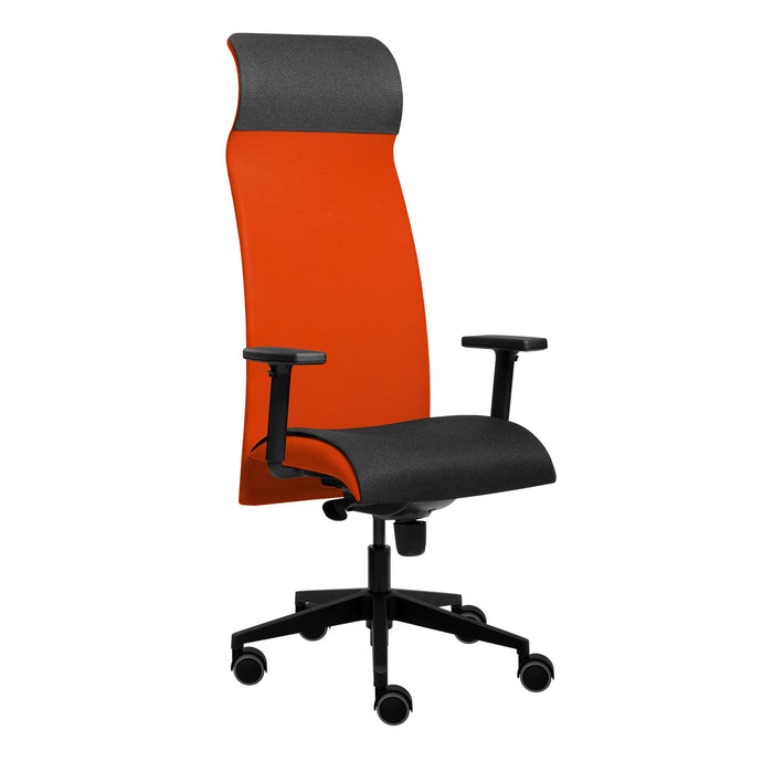 Tronhill Solium Executive ergonomic chair, damask and mesh, red