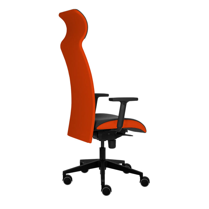 Tronhill Solium Executive ergonomic chair, damask and mesh, red