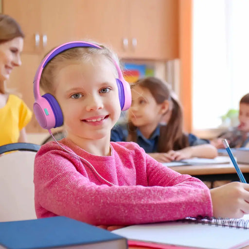 Tronsmart KH01 Wired Headphones for Kids Safe - Pink - Headphones and speakers<<<HurtelXML