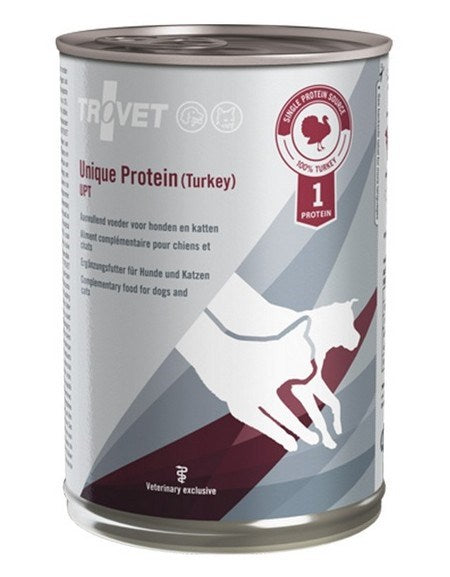 TROVET Unique Protein UPT with turkey - Wet dog and cat food - 400 g