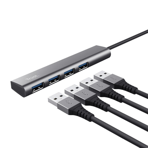 TRUST Halyx 4-PORT USB-C HUB - USB Hubs & Card Readers<<<TRUST компютърна периферия и
