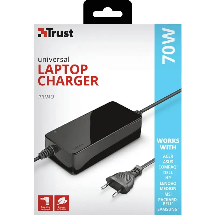 TRUST Primo Laptop Charger 19V-70W - Notebook & Mobile Accessories<<<TRUST компютърна периферия и