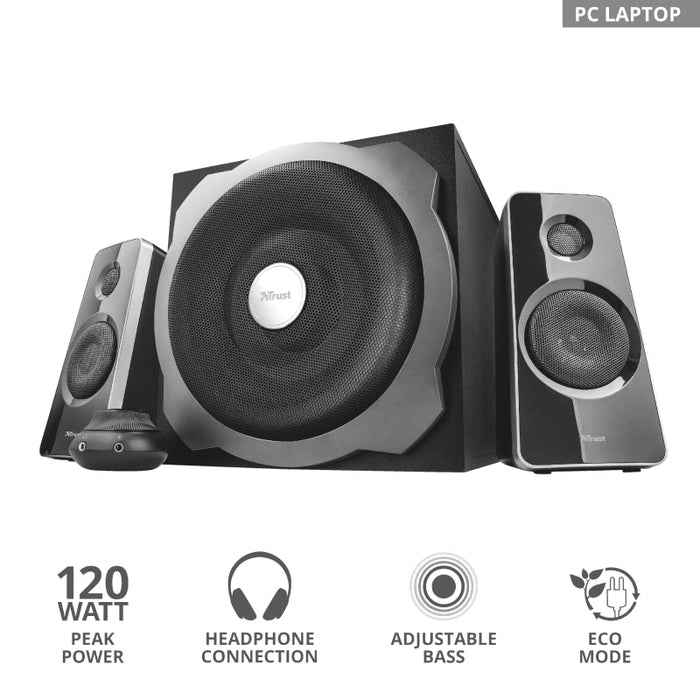 TRUST Tytan 2.1 Subwoofer Speaker Set - black - Speakers&Sound Cards<<<TRUST компютърна периферия и