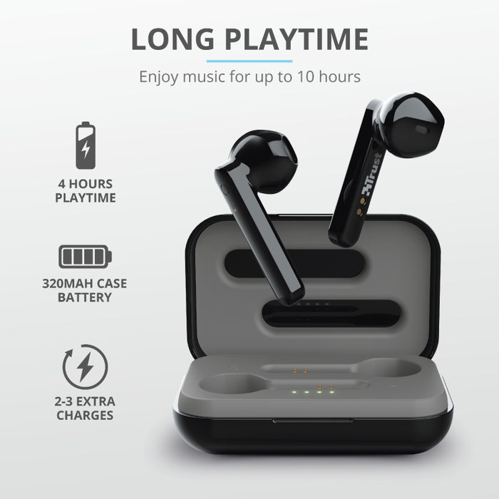 Headphones Trust PRIMO TOUCH BT BLACK , Bluetooth , IN-EAR (PLUGS)