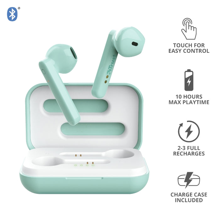 Headphones Trust PRIMO TOUCH BT MINT , Bluetooth , IN-EAR (PLUGS)