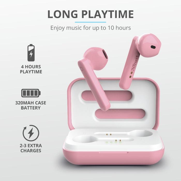 Headphones Trust PRIMO TOUCH BT PINK , Bluetooth , IN-EAR (PLUGS)