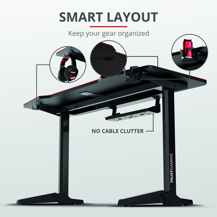 TRUST GXT 1175 Imperius XL Gaming Desk