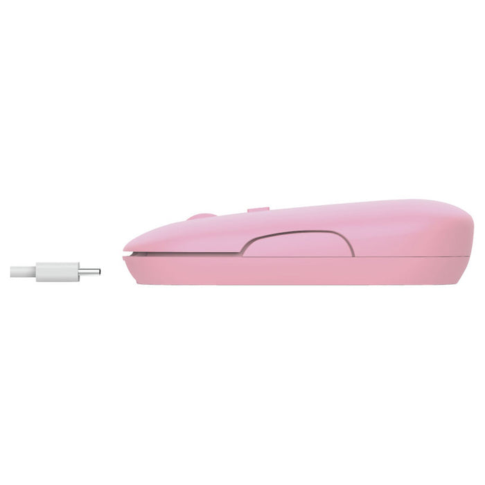 TRUST Puck Wireless & BT Rechargeable Mouse Pink