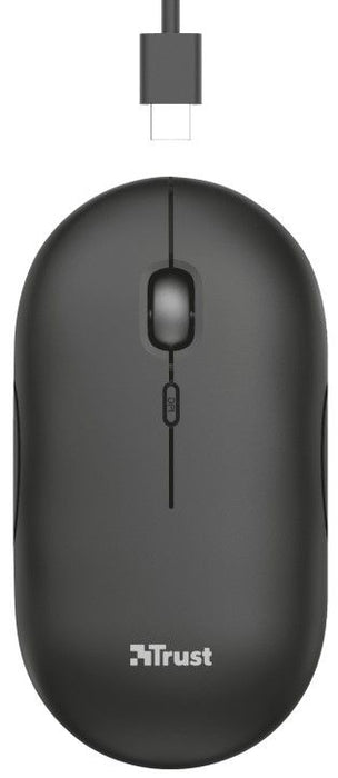TRUST Puck Wireless & BT Rechargeable Mouse Black